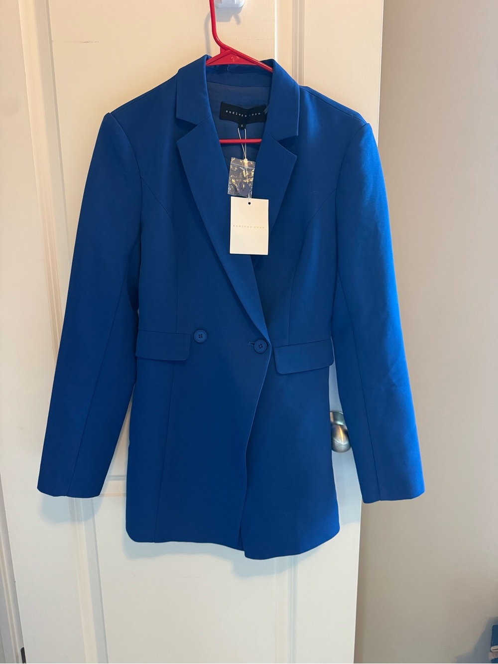 Endless Rose - Women's Royal Blue Tailored Blazer Romper
